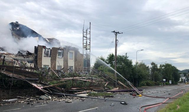 Fire-ravaged Premier Inn hotel in Bristol collapses onto road