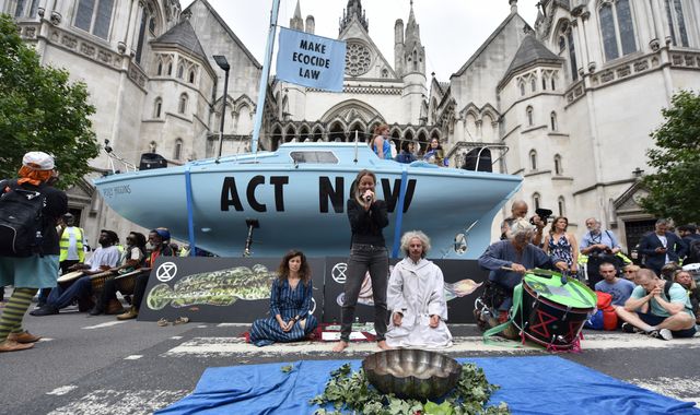 Extinction Rebellion block traffic in UK cities in 'summer uprising' environmental protests
