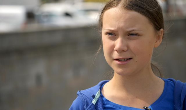 UK carbon emissions target 'doing more harm than good', teen climate activist Greta Thunberg tells Sky News