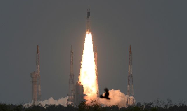 India launches rocket to far side of moon - just days after aborted take-off