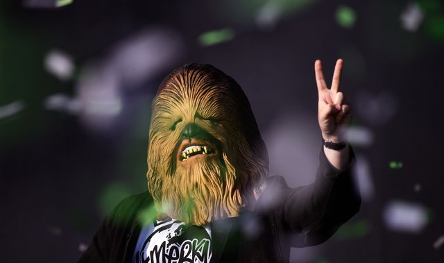 Lewis Capaldi and Noel Gallagher feud: Chewbacca mask worn by Scottish singer raises £5k