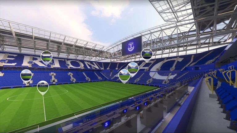 Everton unveil designs for new 52,000 waterfront stadium ...