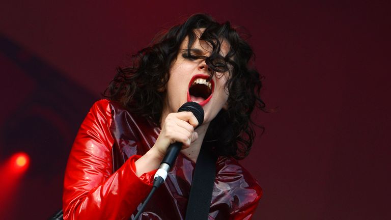 Anna Calvi performs during the All Points East Festival at Victoria Park on May 25, 2019 in London