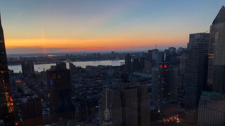 A blackout affects buildings in the Manhattan borough of New York, U.S, July 13, 2019