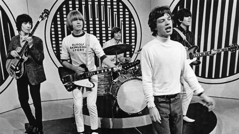 The Rolling Stones perform on the television show 'Thank Your Lucky Stars' at Teddington Studios in London 1965