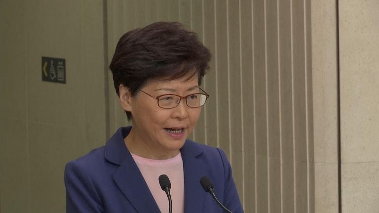 Carrie Lam has been under intense pressure over the extradition bill