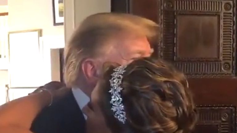 Donald Trump crashes New Jersey wedding. Pic: @SND321