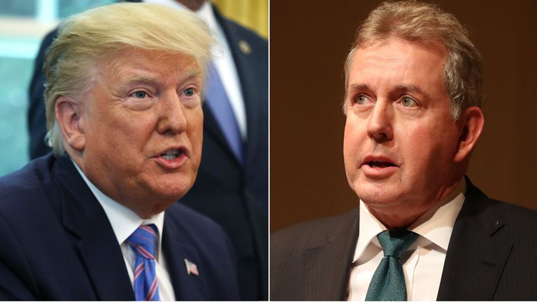 Donald Trump and Sir Kim Darroch