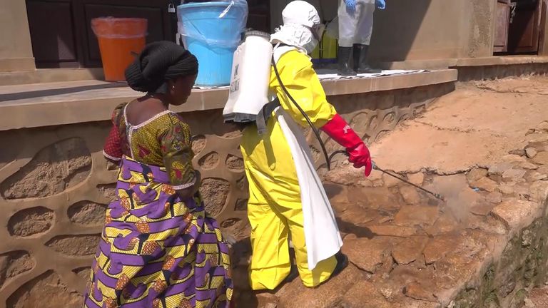 Burial teams take no risks when it comes to dealing with bodies of those who have died from Ebola