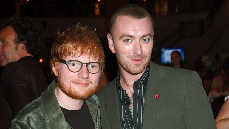 Ed Sheeran and Sam Smith at the Silver Clef Awards