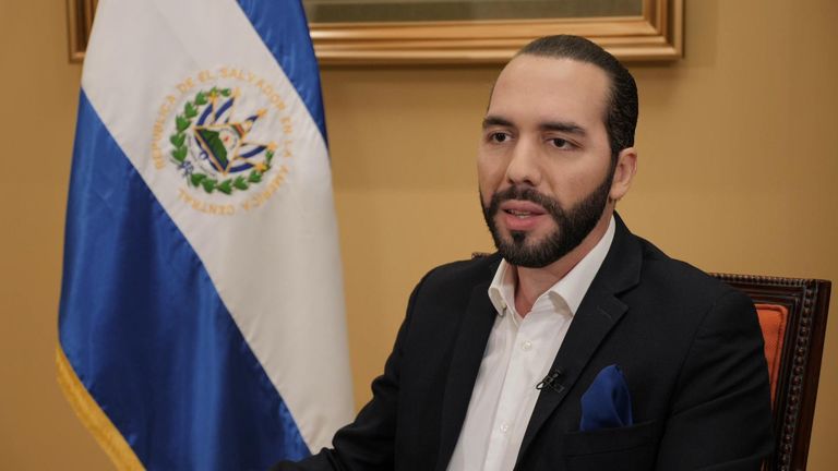 El Salvador President, Nayib Bukele interview with Sky News.