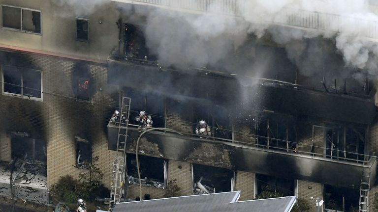 One dead and several injured after a suspected arson attack in Kyoto, Japan