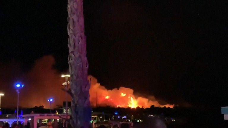 The fire led to the closure of the festival site