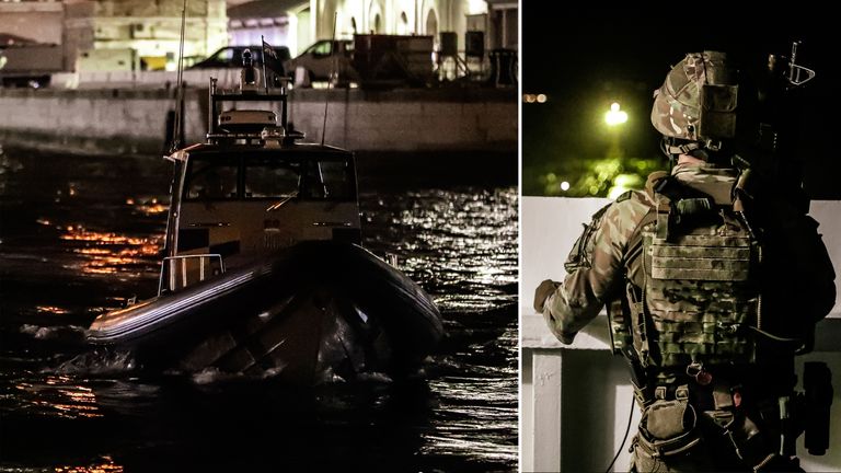 The ship was boarded by Royal Marines and Gibraltarian authorities