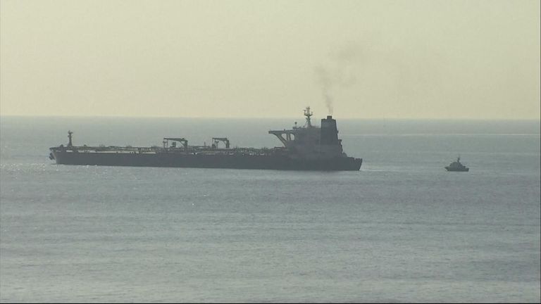 Authorities said there was reason to believe the ship, called the Grace 1, was carrying crude oil to the Baniyas Refinery in Syria.