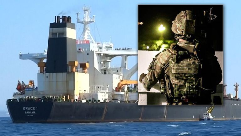 The ship was boarded by Royal Marines and Gibraltarian authorities