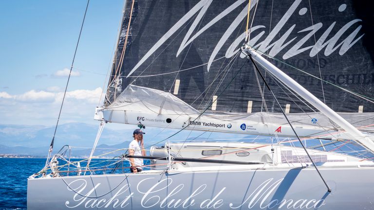 Monaco royal family member Pierre Casiraghi on board the Malizia