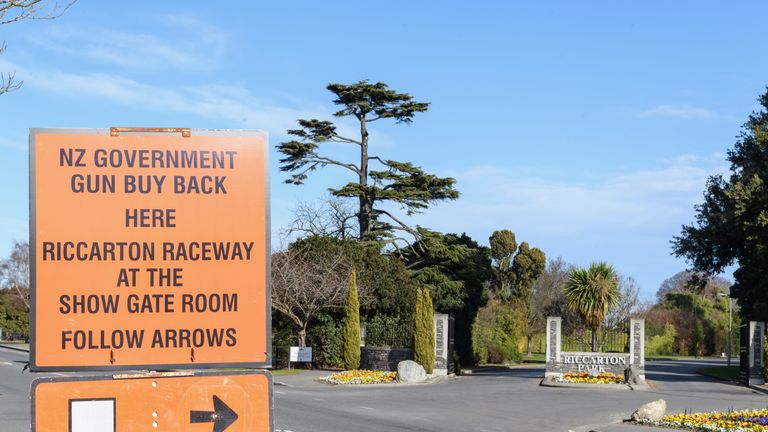 CHRISTCHURCH, NEW ZEALAND - JULY 13: General view as gun owners hand in their firearms at Riccarton Racecourse on July 13, 2019 in Christchurch, New Zealand. It is the first firearms collection event to be held in New Zealand following changes to gun laws, providing firearms owners the initial opportunity of many to hand-in prohibited firearms for buy-back and amnesty