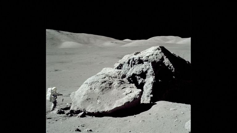 Photographs were taken on the moon during the Apollo 17 mission