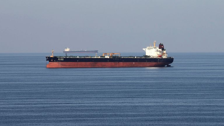 An oil tanker in the Strait of Hormuz: File pic