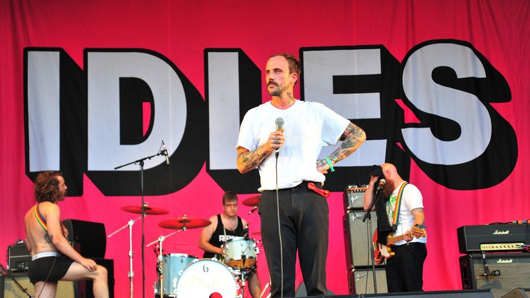 Idles perform on the Park Stage at Glastonbury