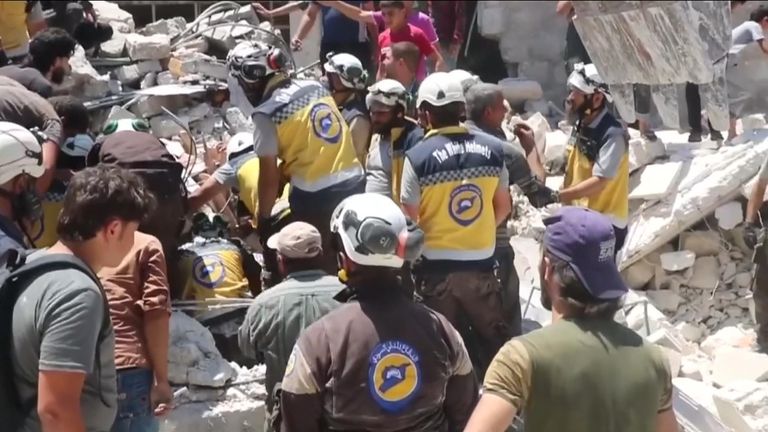 At Least 37 Killed In Airstrikes On A Busy Market In Rebel-held Syrian ...