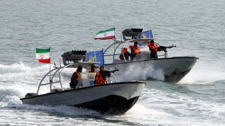 Iran's elite Revolutionary Guards have seized a foreign tanker in the Gulf. File pic