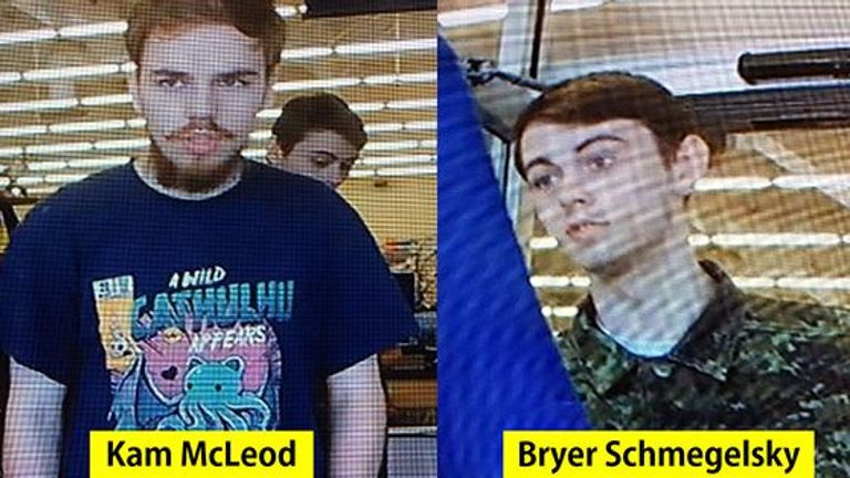 Kam McLeod and Bryer Schmegelsky are now suspects in a triple murder. Pic: RCMP