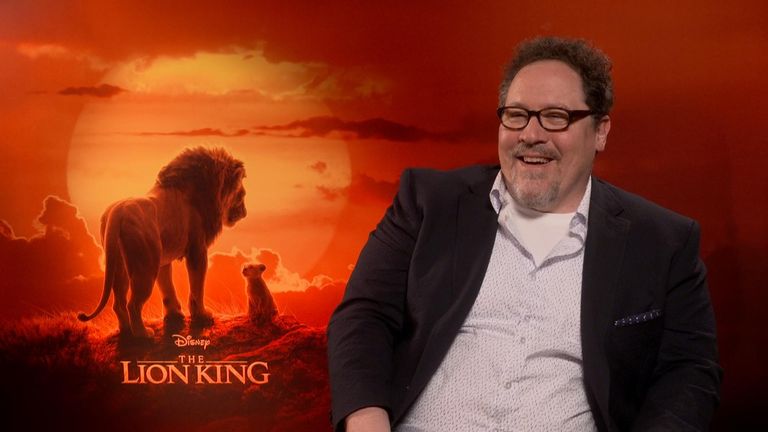 Lion King director John Favreau spoke to Sky&#39;s Bethany Minelle about the process of remaking The Lion King using advanced CGI