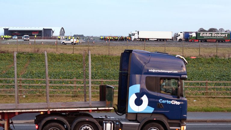 Around 10,000 lorries pass through Dover every day 