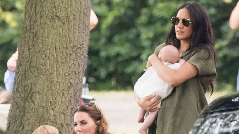 Meghan and Archie pictured alongside Kate and Louis