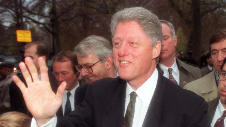 US President Bill Clinton