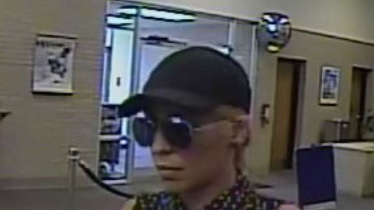 A picture of the &#39;bandit&#39; issued by the Bureau. Pic: FBI Charlotte