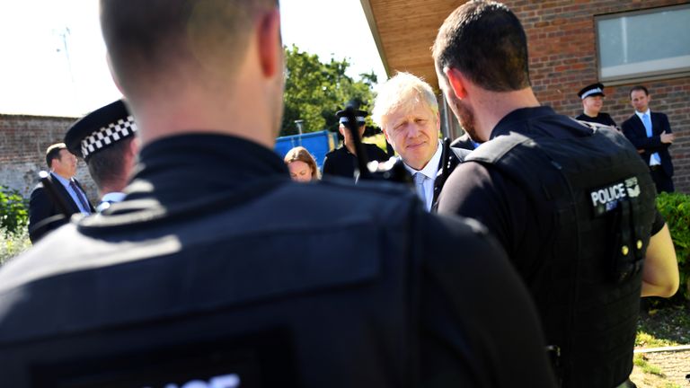 Boris Johnson says his drive to deliver more frontline officers will begin in September