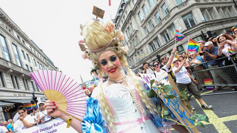 London awash with colour for 'biggest Pride yet' | UK News | Sky News