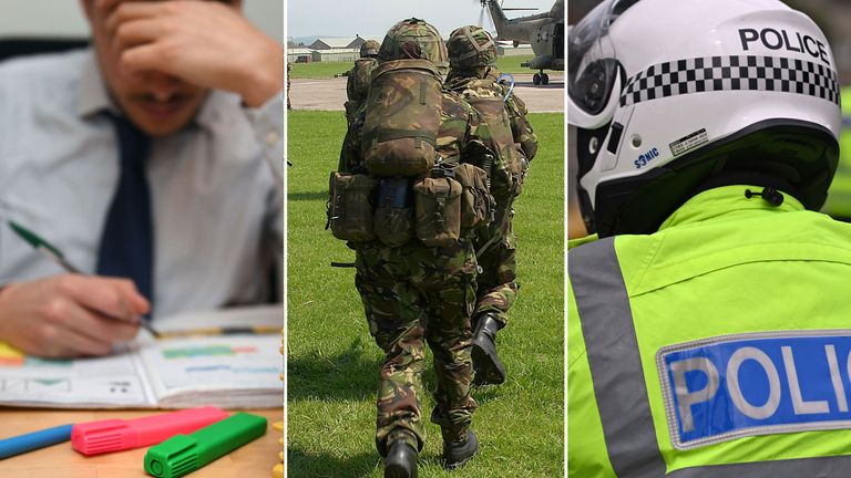 Government Confirms Pay Rises For Teachers Soldiers Doctors And Police Politics News Sky News