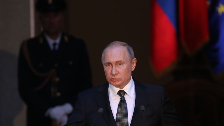 Russian President Vladimir Putin in Rome 