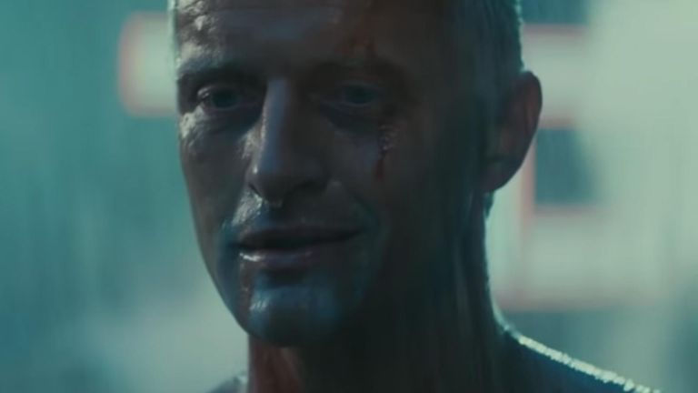 Rutger Hauer delivers his famous &#39;tears in the rain&#39; lines in Blade Runner