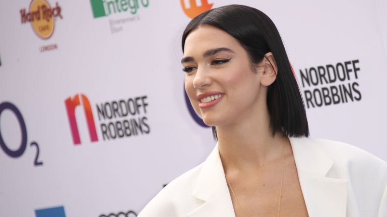 Dua Lipa attends the Nordoff Robbins O2 Silver Clef Awards 2019 at Grosvenor House on July 5, 2019 in London, England