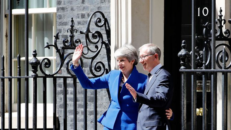 Theresa May gives her final address as prime minister outside 10 Downing Street