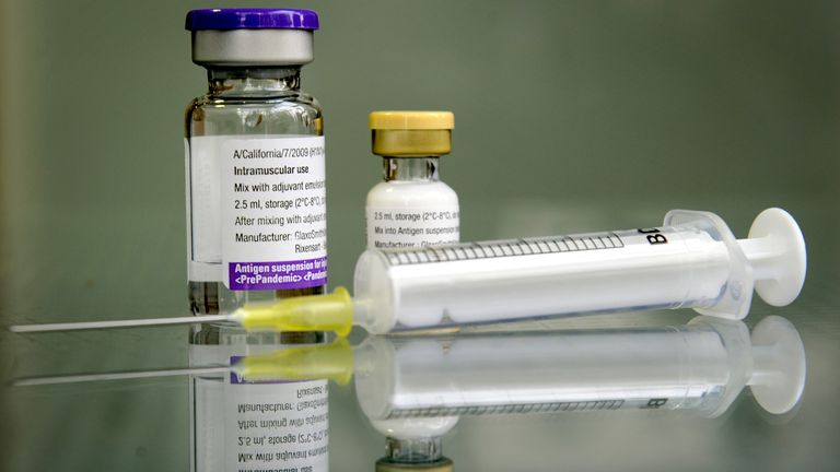 A vial of vaccine