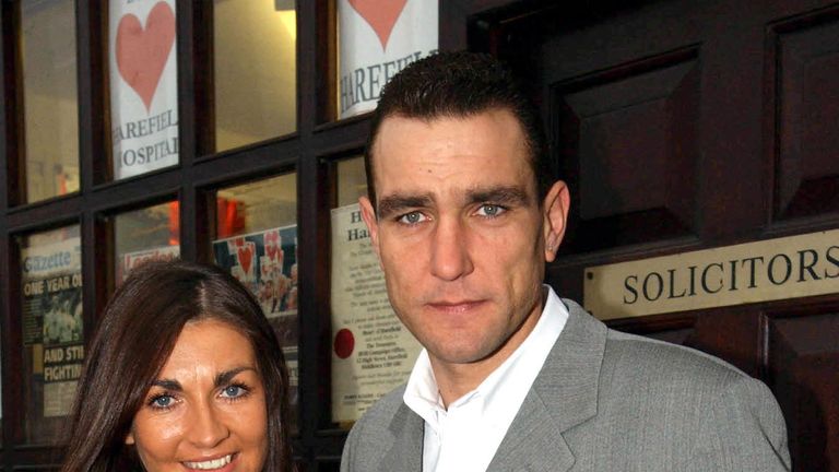 Vinnie Jones and his wife Tanya at the Trooping the Colour Parade in 2009