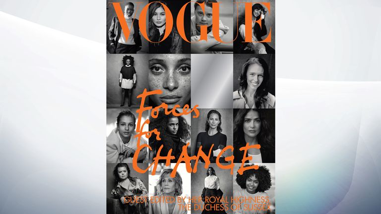 Fifteen women chosen by the duchess feature on the cover