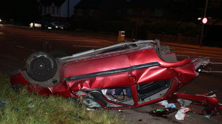 The scene of the crash which PC Dear attended. Pic: Warwickshire Police