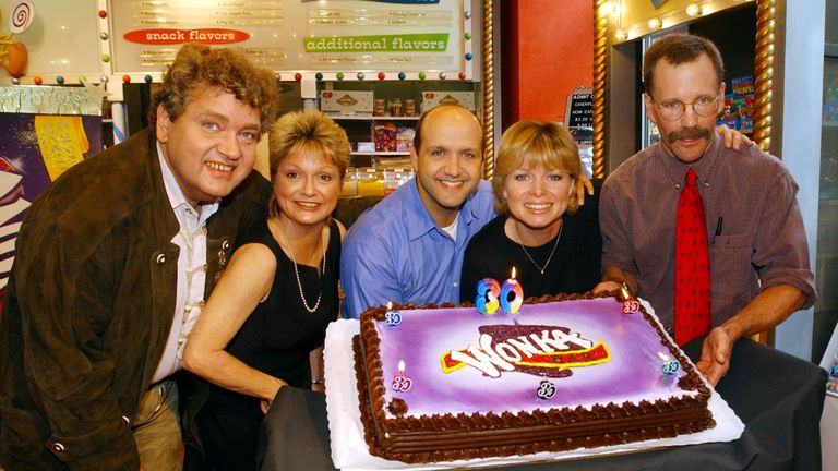 Cast of the Willy Wonka 1971 edition gather for an anniversary. 
