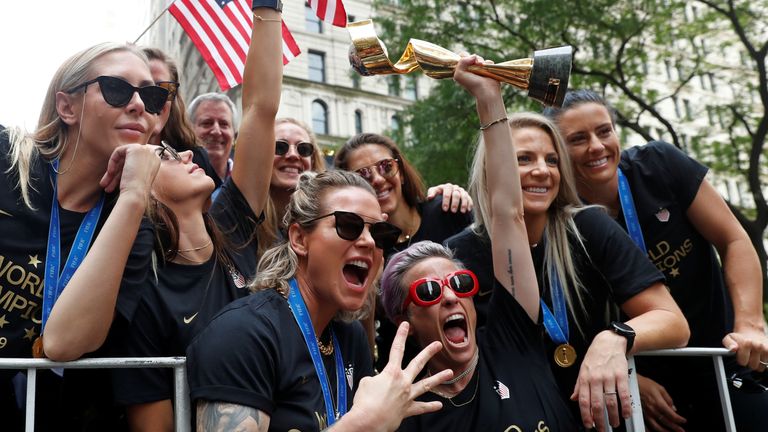 The victory also called attention to the team&#39;s fight for equal pay with their counterparts on the U.S. men&#39;s national team