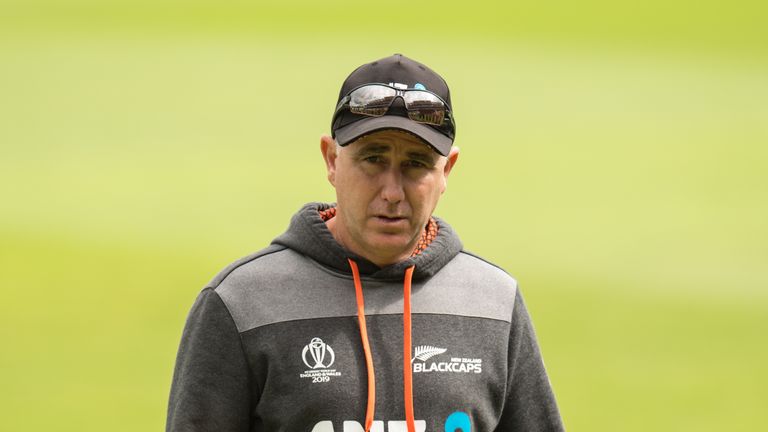New Zealand cricket coach Gary Stead at training