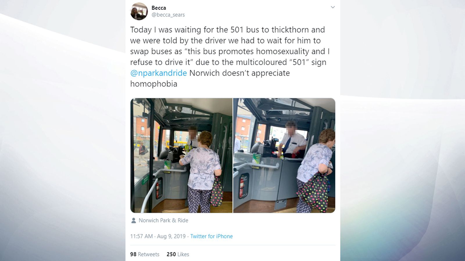 Man refuses to drive bus because it 'promotes homosexuality' | UK News ...