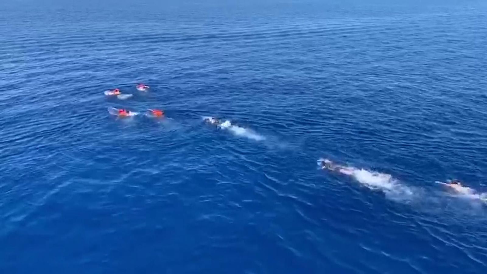 Stranded migrants jump off rescue boat to try to reach Italy | World ...