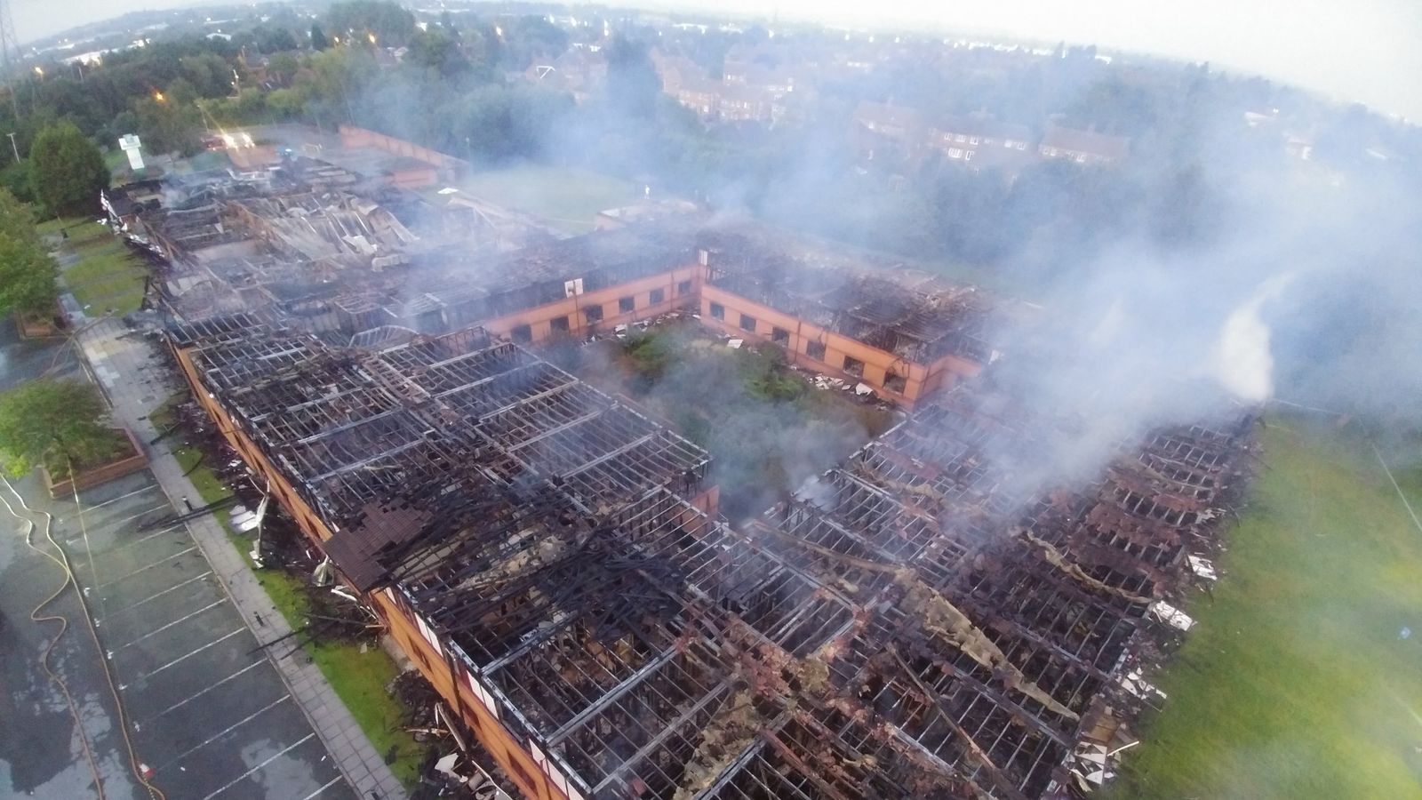 Holiday Inn Fire Guests Flee Walsall Hotel Ravaged By Blaze Uk News Sky News